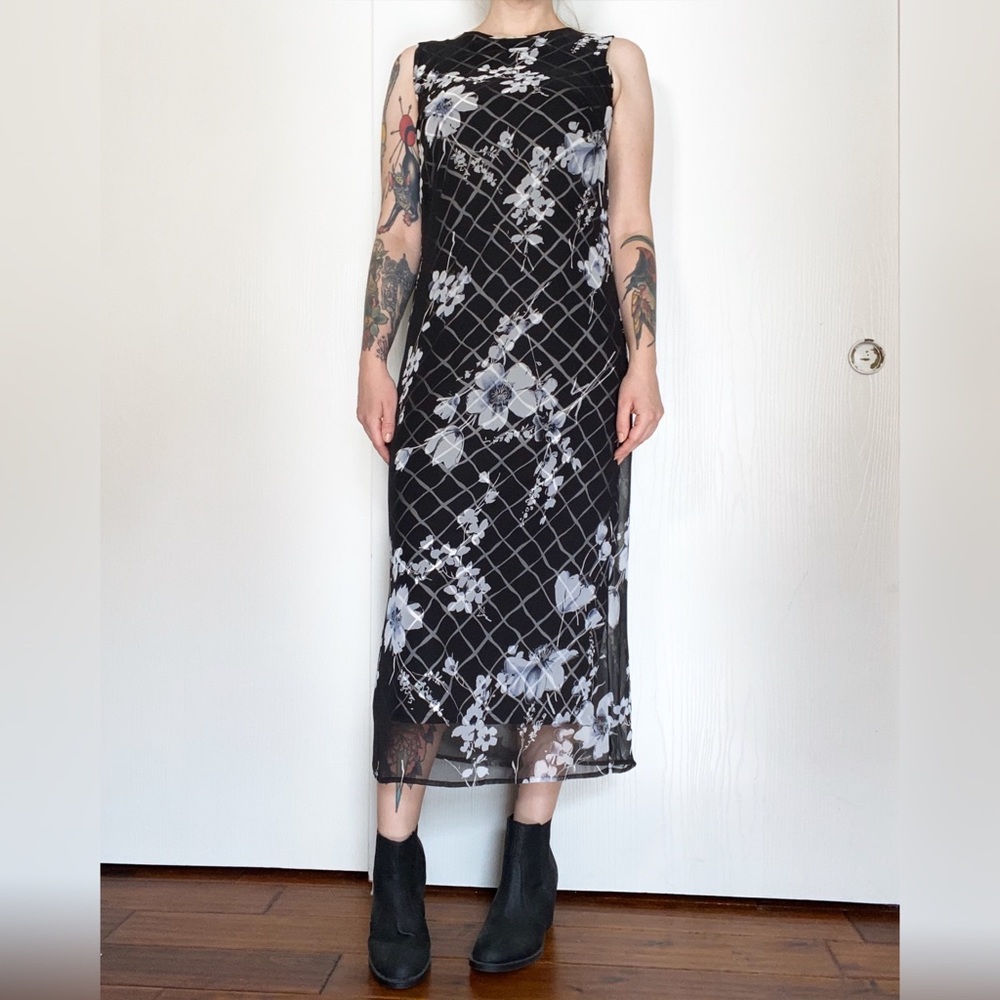EnFocus Studio Double Layered Floral Maxi Dress